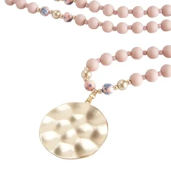 Zenzii Porcelain & Resin Beaded Pendant Necklace